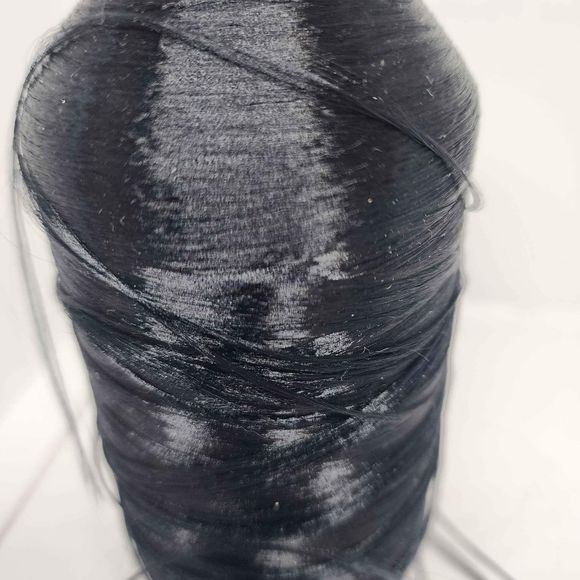Vintage Black Thread Silky 5" Tall Large Spool Sewing quilting craft - Picture 3 of 4